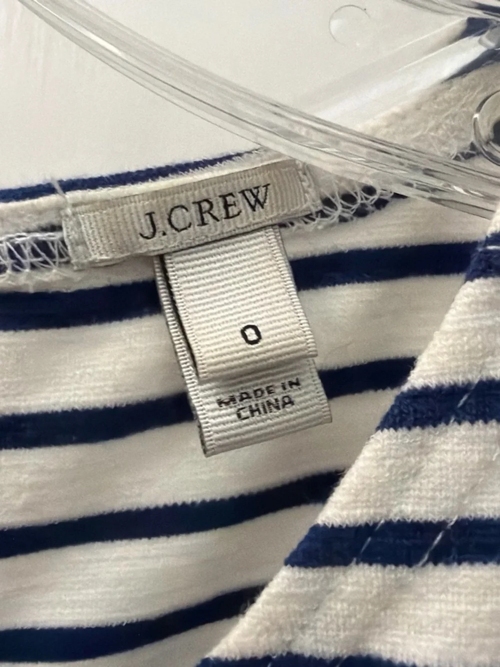 J. Crew Navy and White Striped Sleeveless Fit-and-Flare Dress